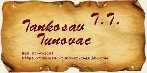 Tankosav Tunovac vizit kartica